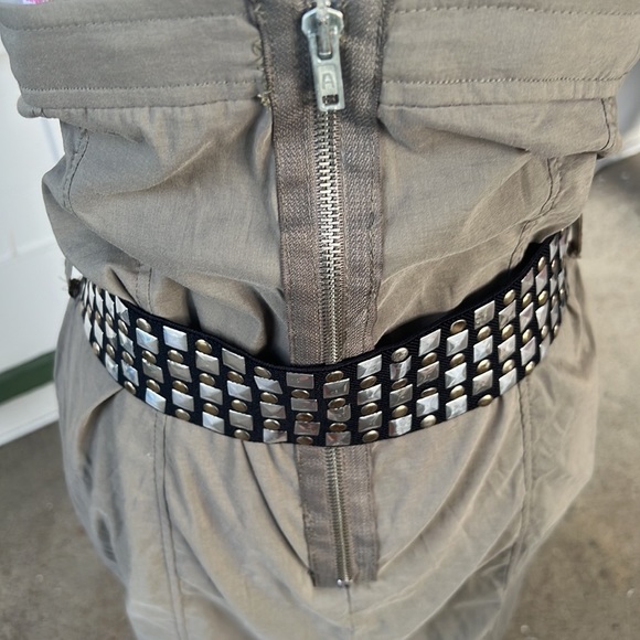 Y2K Khaki Green Strapless Mini Dress  EU Size 40/US S - Picture 4 of 9